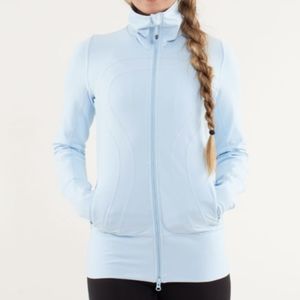 Lululemon Light Baby Blue In Stride Define Full Zip Jacket Pockets  Size 2